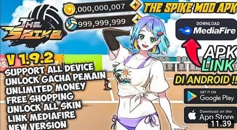 Cara Download The Spike Mod Apk Unlimited Money dan Unlock All Characters