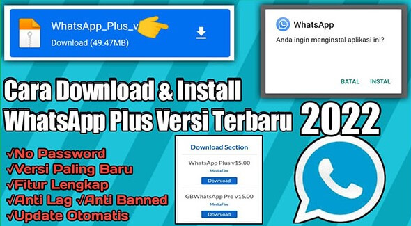 Cara Download WhatsApp Plus Apk Mod (Biru) Versi Terbaru 2022